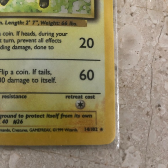 1990’s vintage holo Raichu Pokémon card 14/102 - Picture 4 of 5